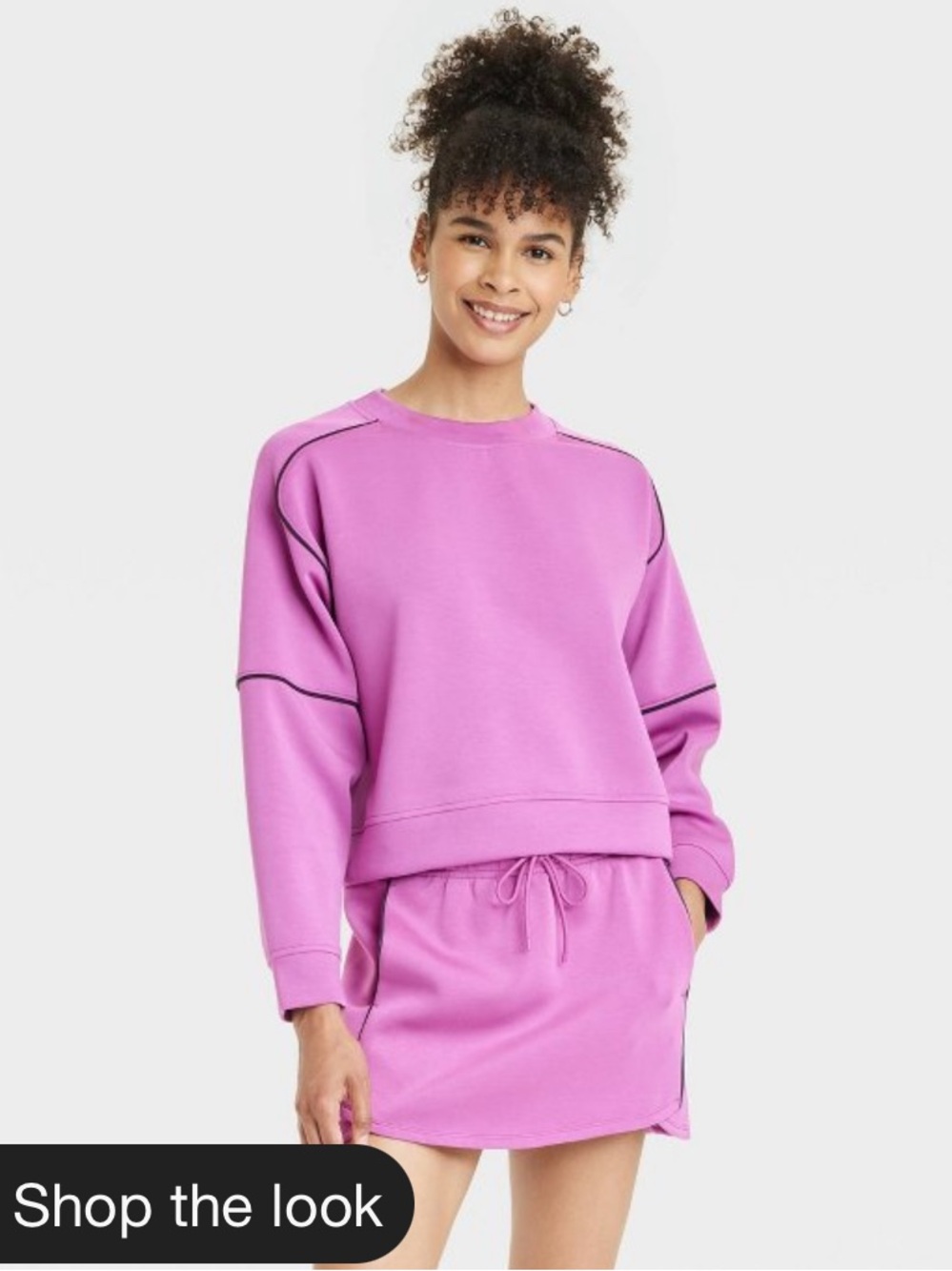 all in motion Pink Pullover Sweatshirt and Skirt Set